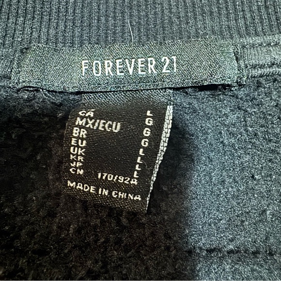 Vtg 2001 Motorcycle Racing Sweatshirt Forever 21 Black 2-Sided Men’s L Racer HTF - Picture 11 of 14